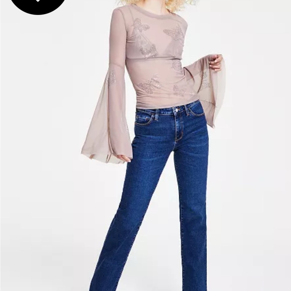 Guess Beige Bell Sleeve Blouse